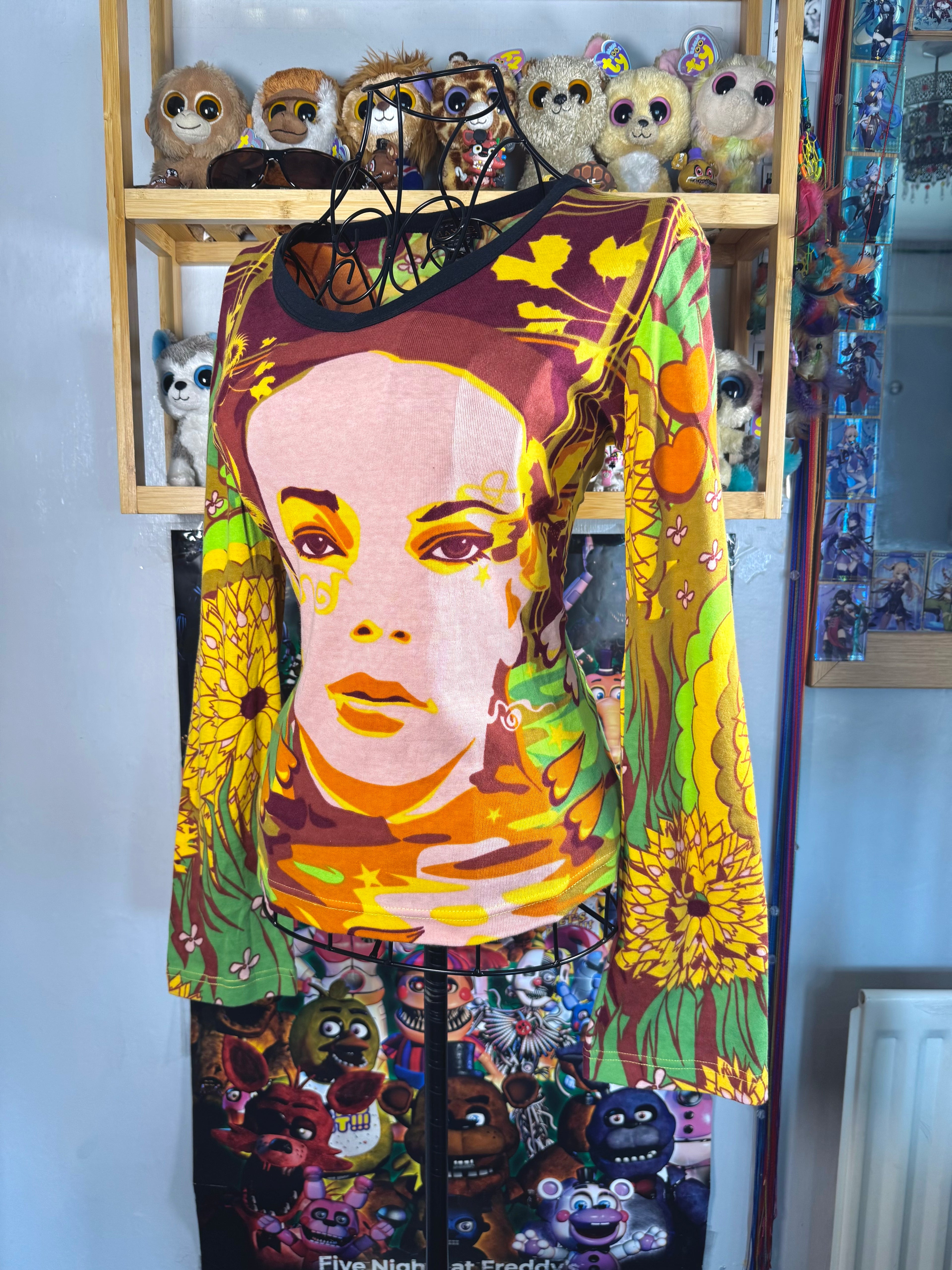 y2k vintage graphic flared sleeve deadstock hayes top