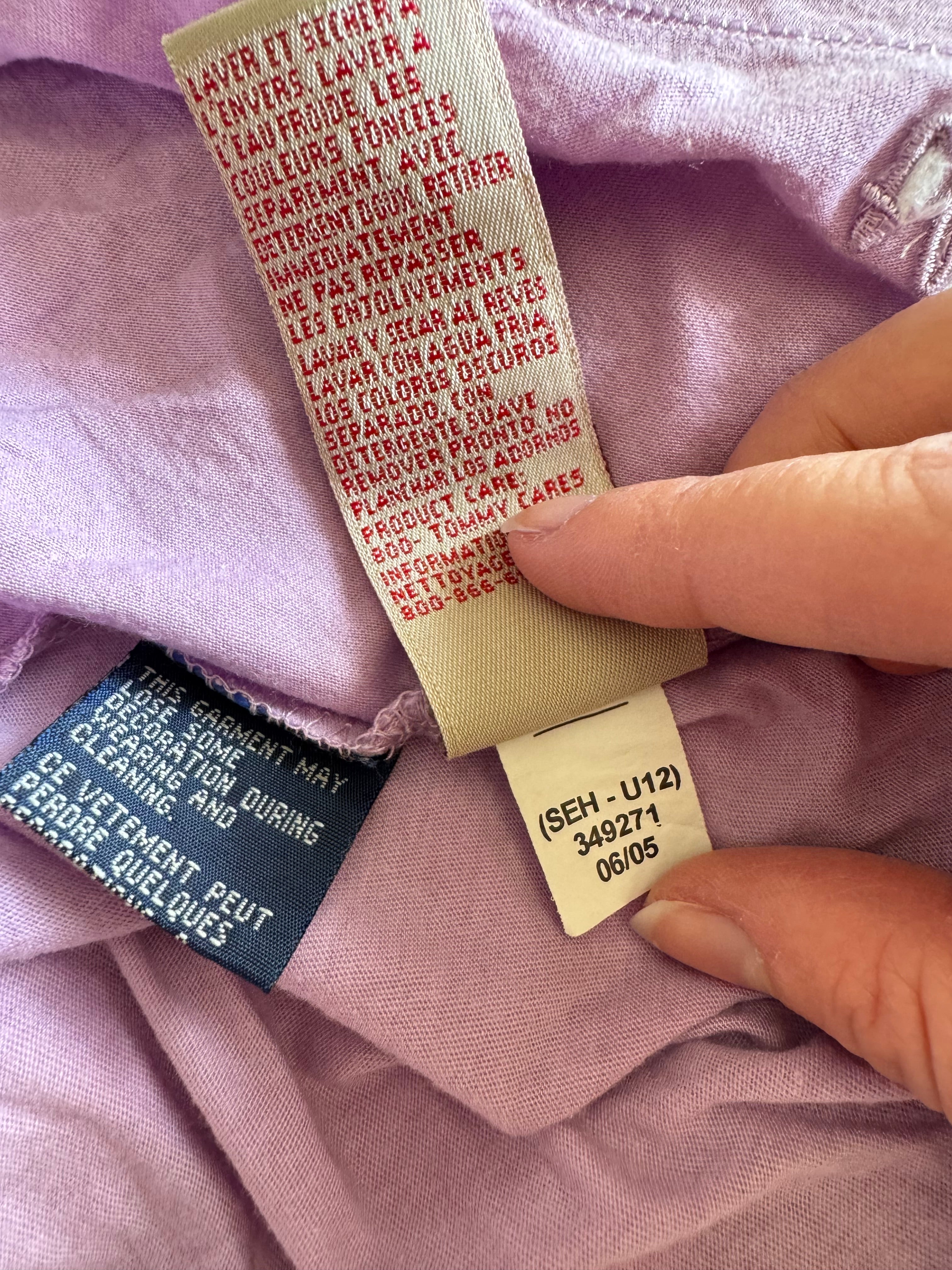 y2k vintage fitted lilac tie back jewelled cami top