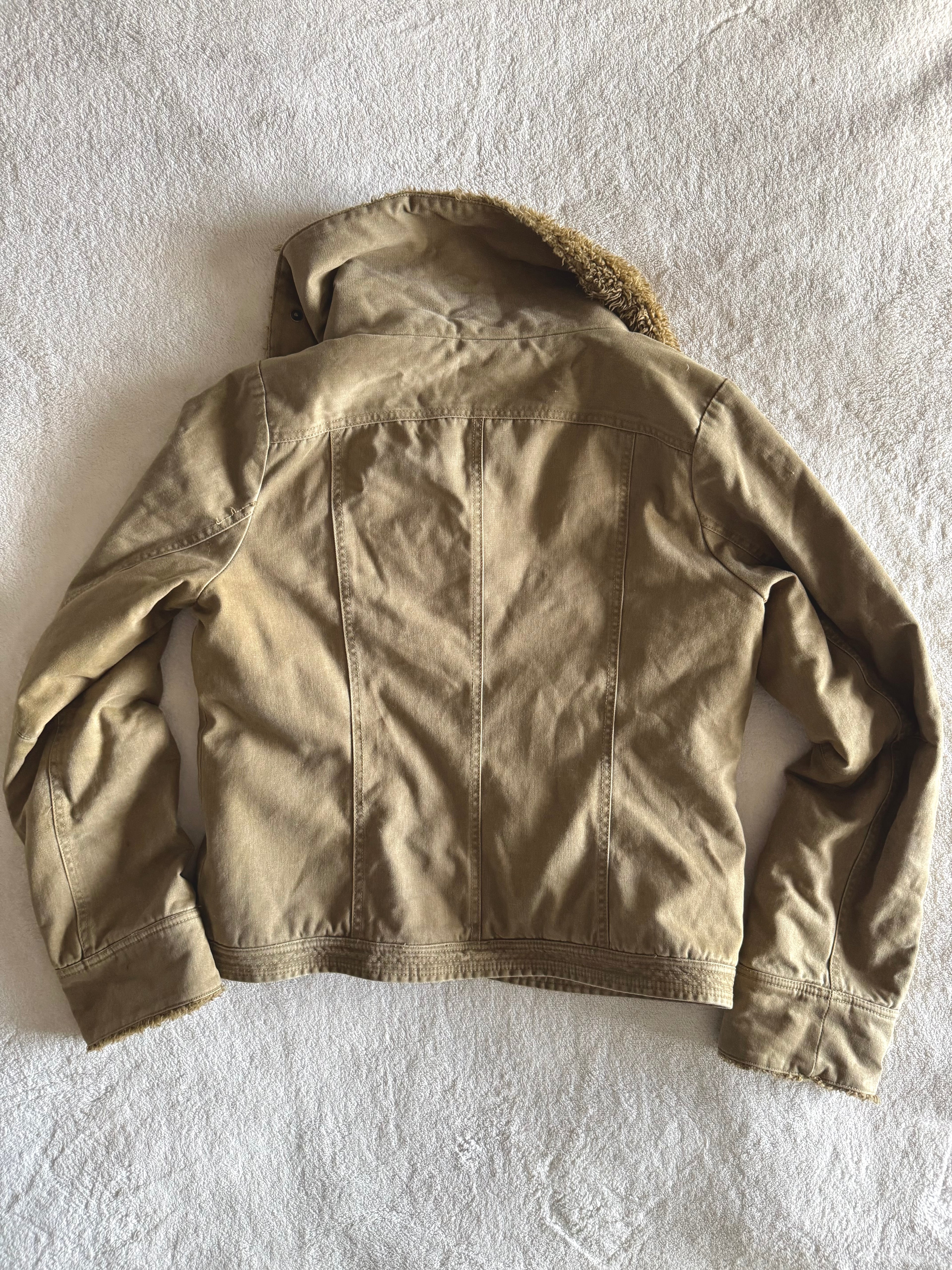 y2k vintage winter thick teddy lined funnel neck jacket cosy