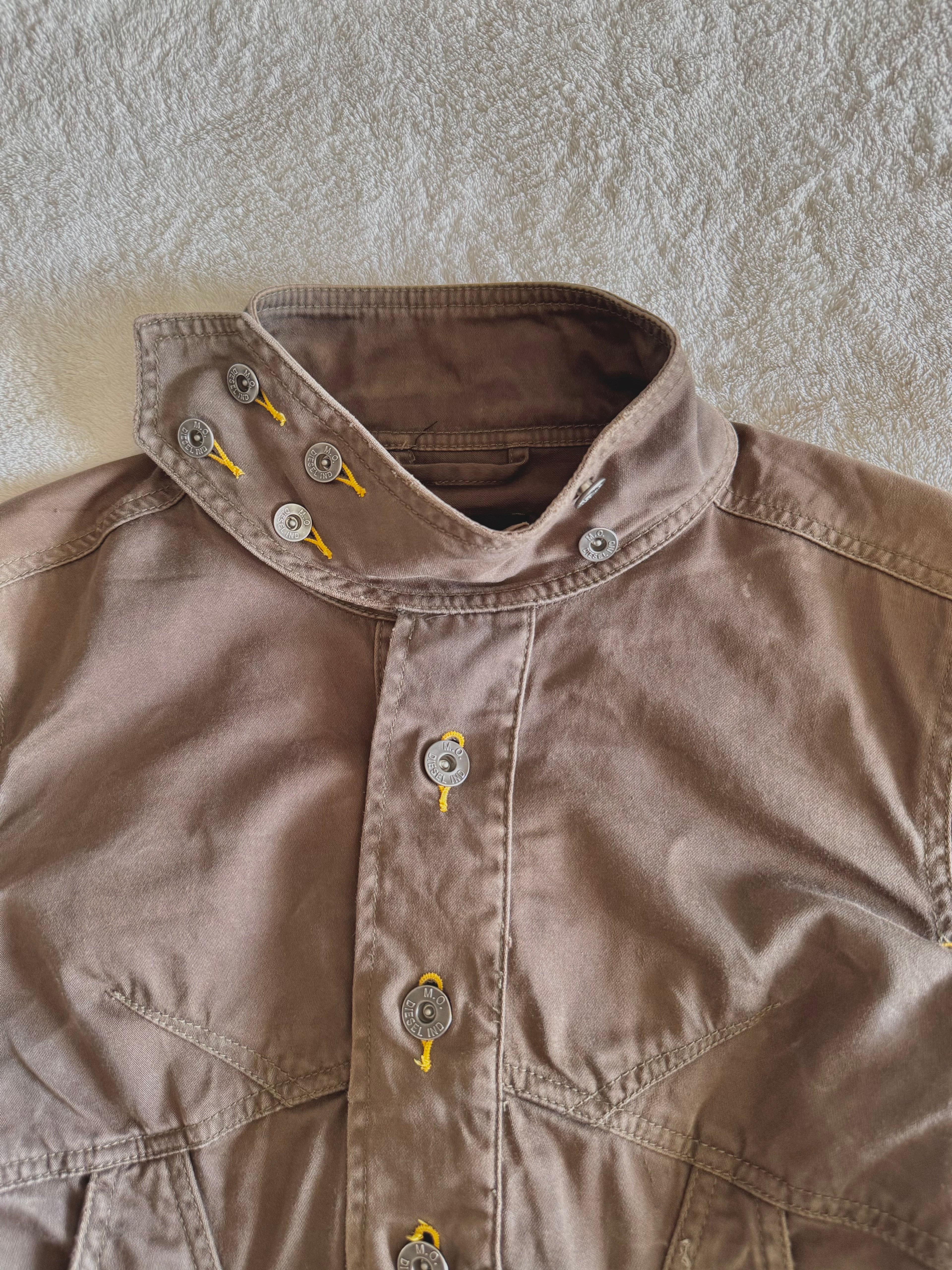 y2k vintage brown button up fitted funnel neck corset lace back jacket viral pinterest