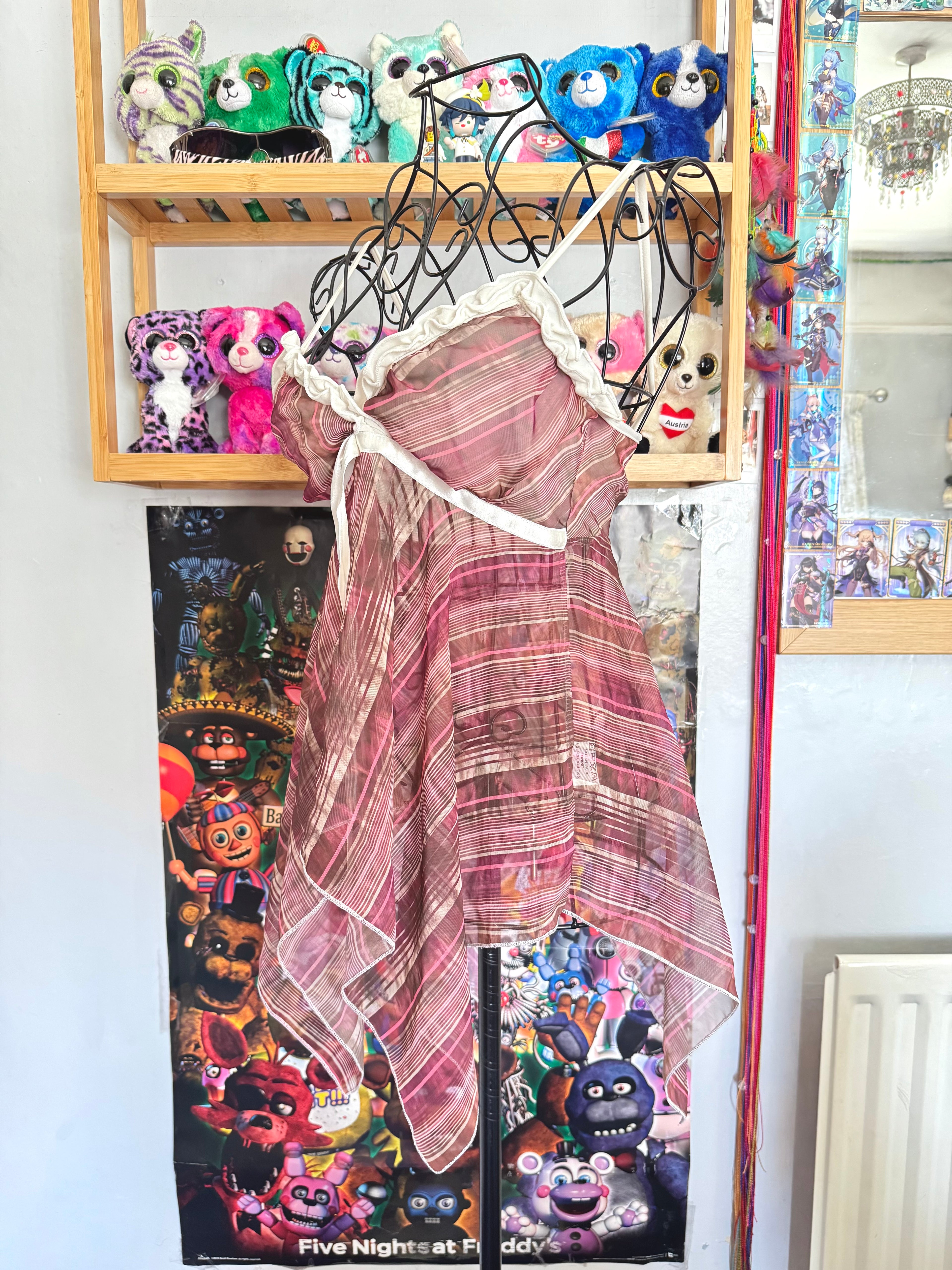 y2k vintage asymmetrical fairy hem floaty earthy cami top fairycore