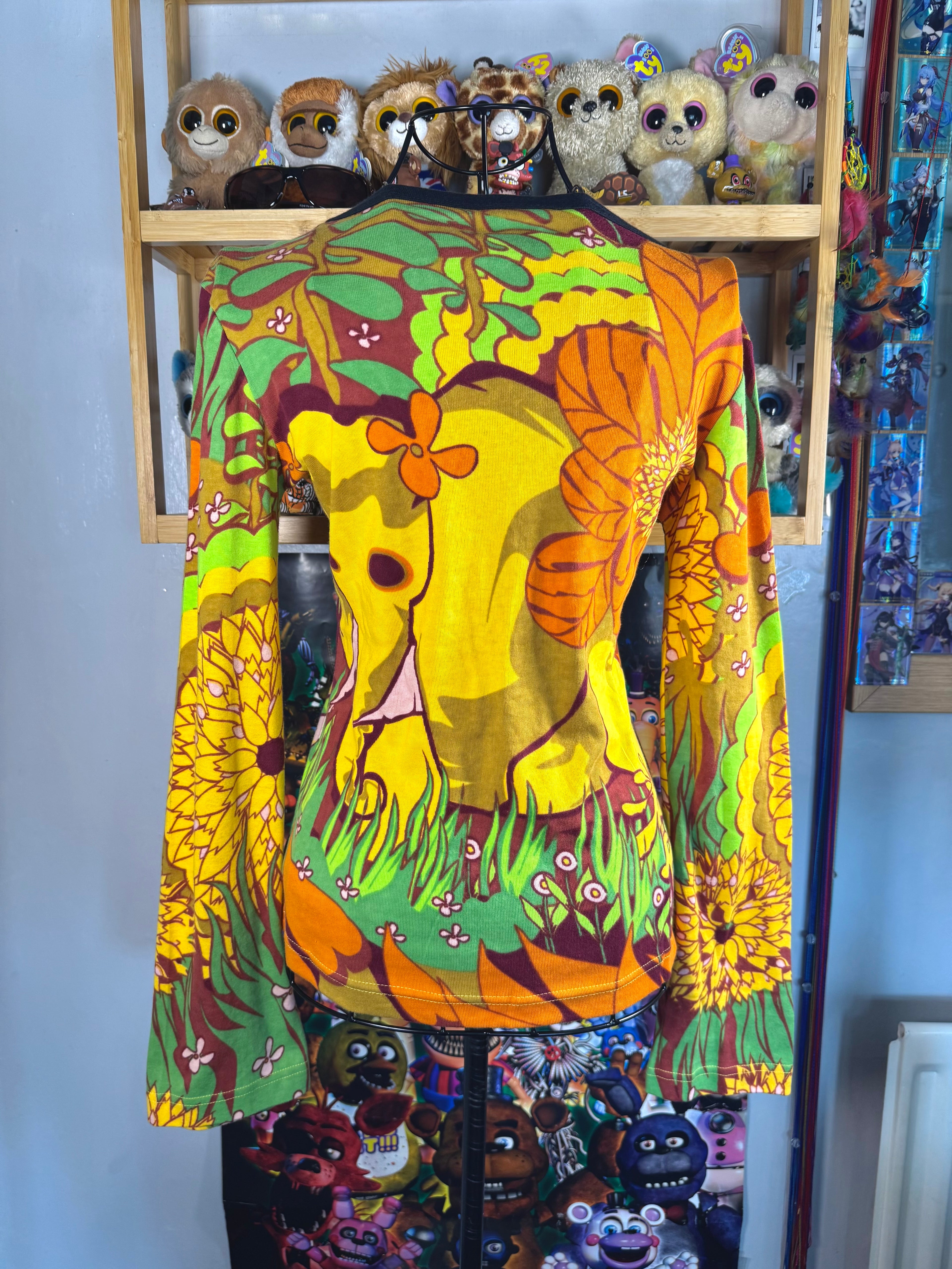 y2k vintage graphic flared sleeve deadstock hayes top